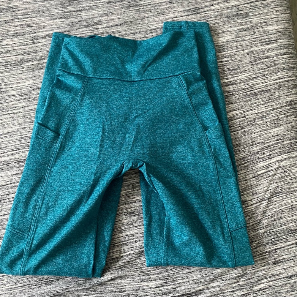 Teal High-Waist Performance Leggings - Picture 4 of 4